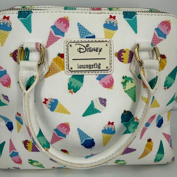 Retired Loungefly Disney Princess Ice Cream Print Crossbody Purse Handbag - Picture 13 of 16